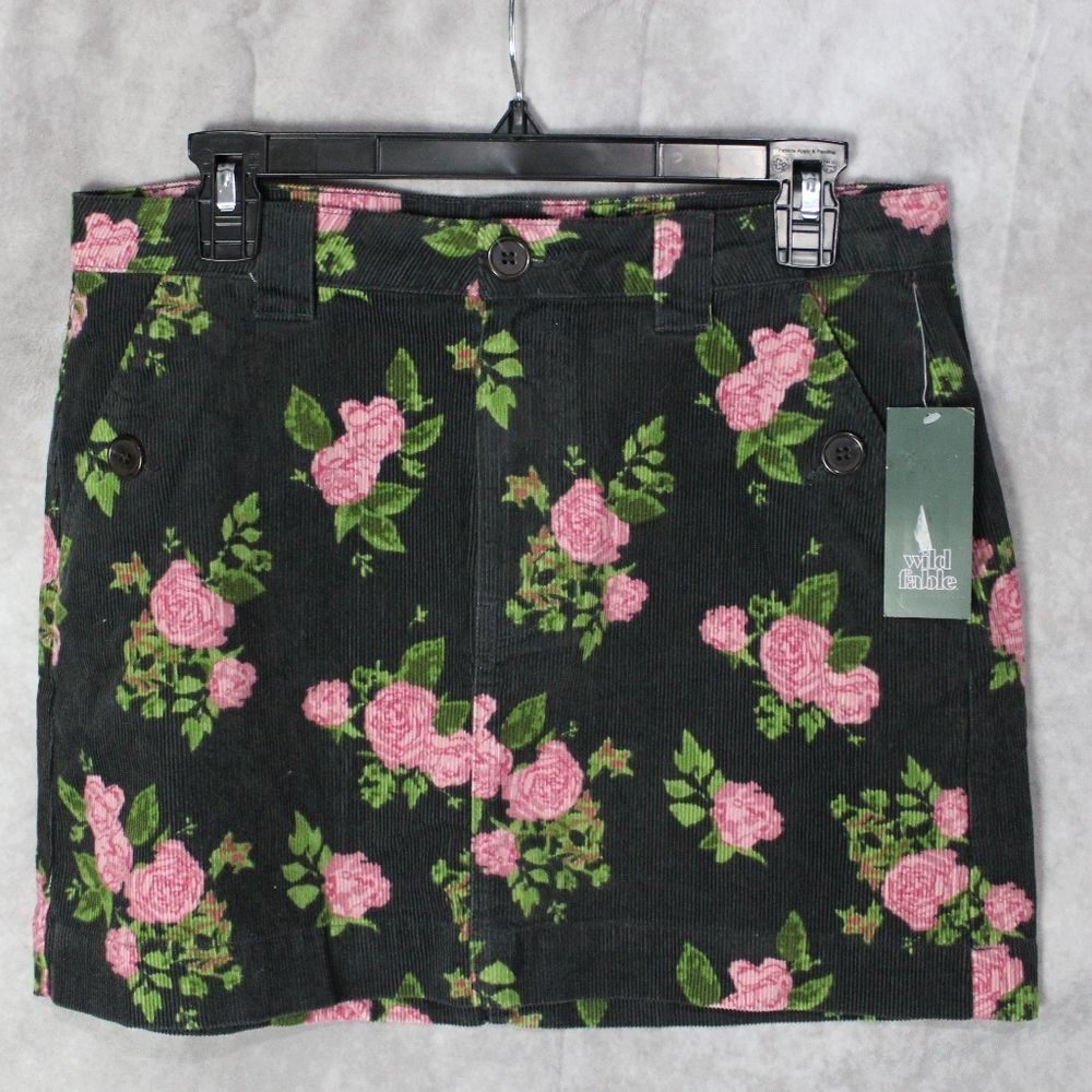 Women's High Rise Corduroy Mini Skirt Size 18